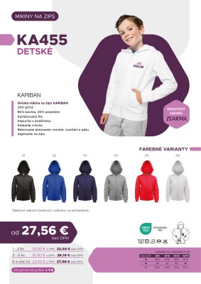 Detská mikina na zips KARIBAN