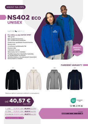 Eco mikina na zips NATIVE SPIRIT